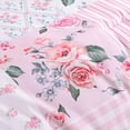 thumbnail image 3 of Pink Floral Full Comforter Set, Soft Lightweight All Season Bedding Set for Women Girls, Cozy Cottagecore Botanical Comforter Queen Size with 2 Pillow Shams, Breathable Floral Bed Set, 3 of 6