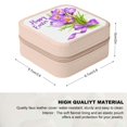 thumbnail image 2 of Autua Crocuses Purple Ribbon Happy Easter Jewelry Box for Women, Small Travel Necklace Ring Earring Storage Case Pink, 2 of 5