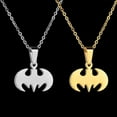 thumbnail image 3 of ORUYROP Femmes Hommes Collier Léger en Acier Inoxydable Chirurgical Bat Man Breloque Batman Collier Insecte, 3 of 6