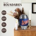 thumbnail image 3 of JAGASY Phoenix Handmade Urn for Ashes Adult Male, Blue Small Urns for Human Ashes Keepsake, Orange Sparks Decorative Urns for Mom & Dad, Flying Phoenix Miniature Cremation Urn for Companion, (3 Inch), 3 of 7