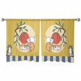 thumbnail image 6 of Yellow Cat Cartoon Sheer Curtains 45 Inch Length 2 Panels Set, Semi Transparent Voile Rod Pocket Curtains for Living Dining Room Bedroom Drapes Summer Botanical Sun Modern Art, 6 of 8