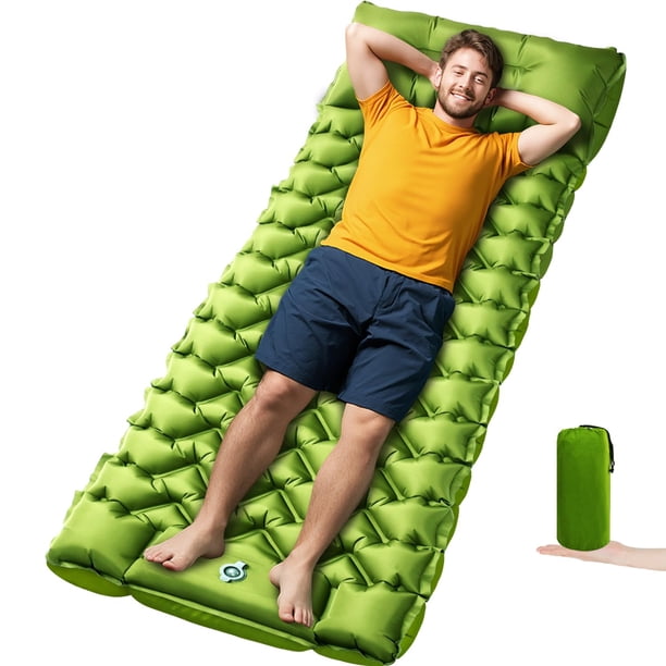 Colchón Inflable para Acampar Oramoose Ultraligero con Almohada y Bomba