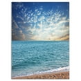 thumbnail image 2 of Fasting Moving Clouds Over Blue Beach - Modern Beach Canvas Art Print, 2 of 3