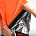thumbnail image 4 of 1Pcs Orange Rectangular PE Aluminum Film Sleeping Bag for Camping Thermal Insulation 60x84in, 4 of 8