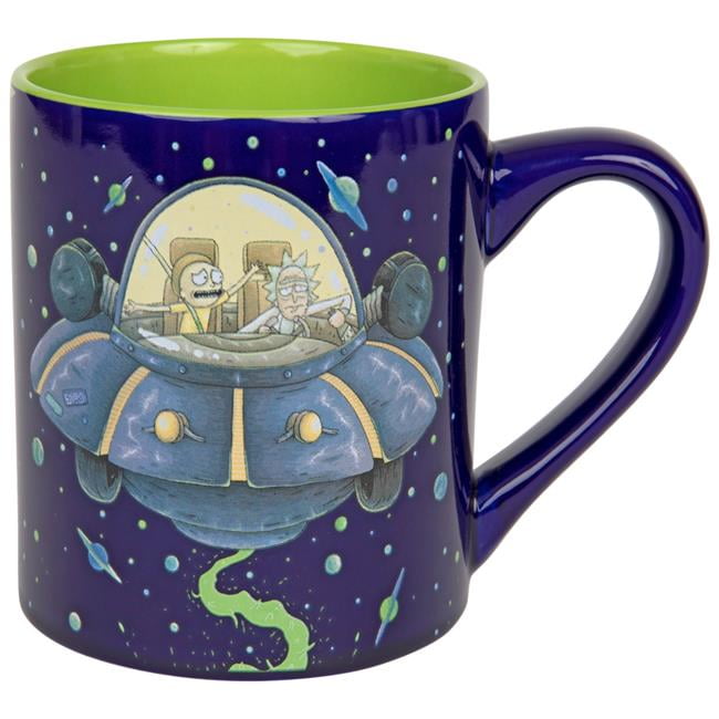 Rick and Morty Spaceship Googus 14-Ounce Ceramic Mug 