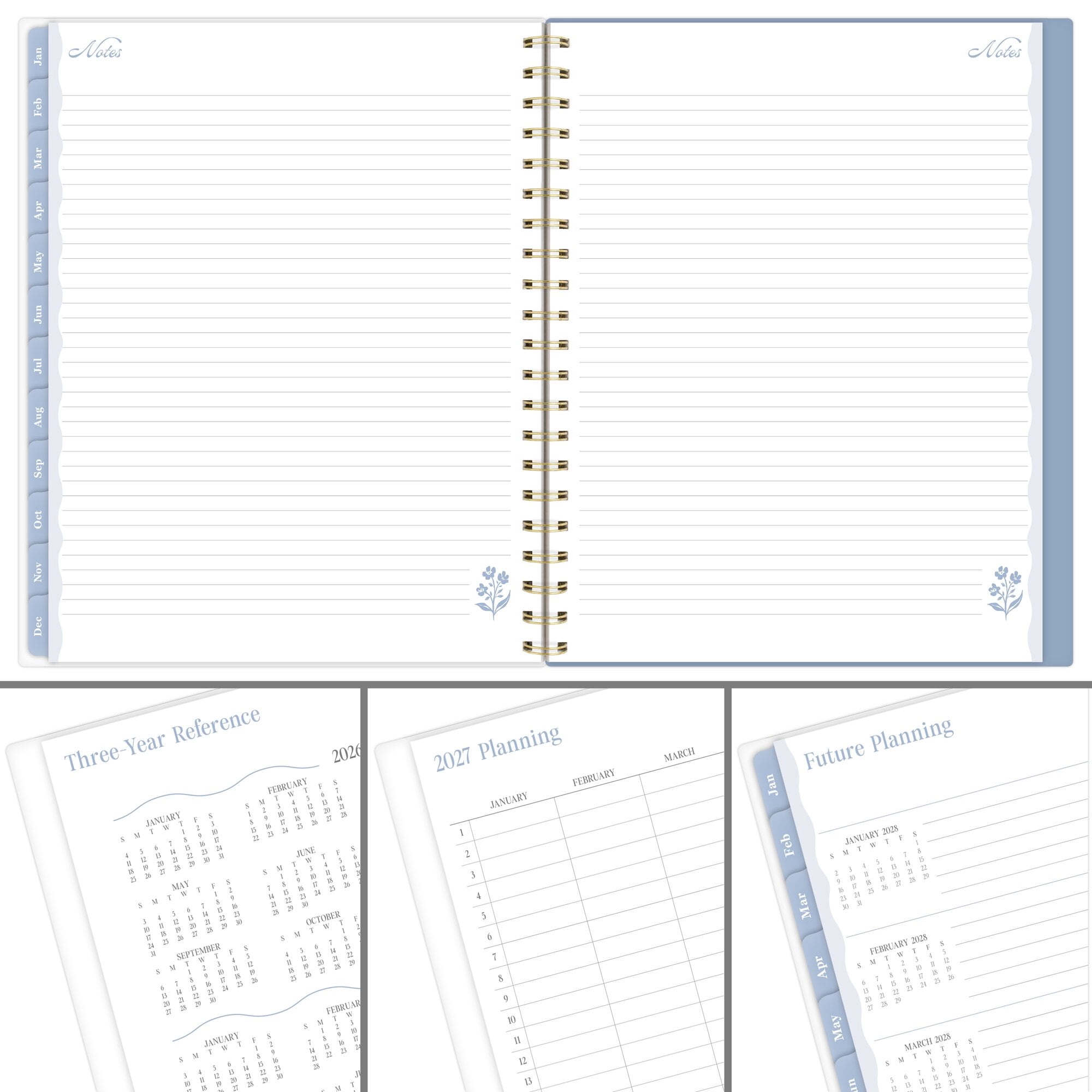 Cherrywood Lane for Mead Cambridge 2027 Weekly Monthly Planner Chocolate