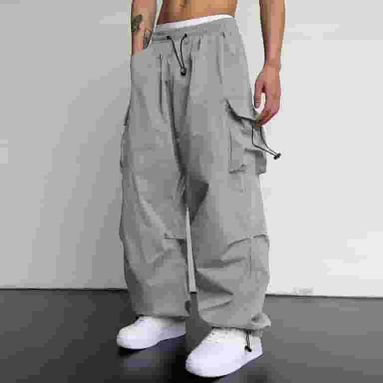 Caqnni Cargo Pants for Men Big and Tall Parachute Pants Mens Caqnni Cargo Pants for Men Big and Tall Parachute Pants Mens