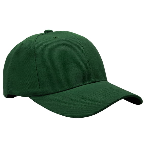 Plain Baseball Dad Cap Adjustable Size for Running Workouts and Outdoor Activities Hunter Green