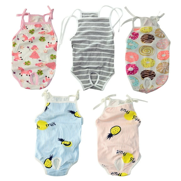 Meidiya Dog Sanitary Pantie with Adjustable Strap Suspender Physiological Pants Pet Underwear Diaper Jumpsuit for Girl Dog Teddy Bulldog Puppy