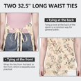 thumbnail image 6 of Pioneer Flower Floral Print Pattern Apron-Garden Aprons for Women with Pockets-Cotton Linen Waterproof Kitchen Cooking Gardening Aprons Adjustable for Kitchen,Cooking,BBQ and Salon 33x27 Inch, 6 of 7