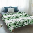 thumbnail image 4 of Green Floral Blanket Soft Cozy Warm Throw Blanket for Couch, Plush Fuzzy Flannel Fleece Blankets for Sofa, Vintage Farmhouse Garden Flower Leaves Bed Blankets Lightweight Gifts for Women, 40"x50", 4 of 9