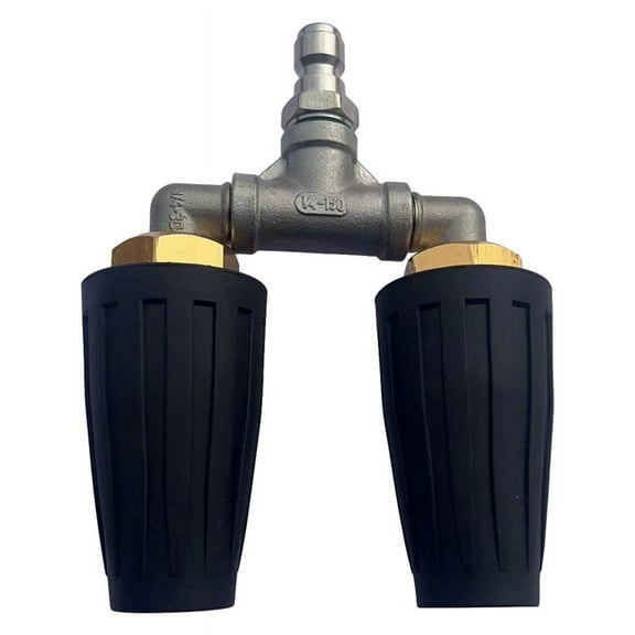 HighPressure Washer Rotating Dual Turbo Nozzle Tip1/4In 4000PSI Replacement Nozzle Tip Garden Cleaning ToolB