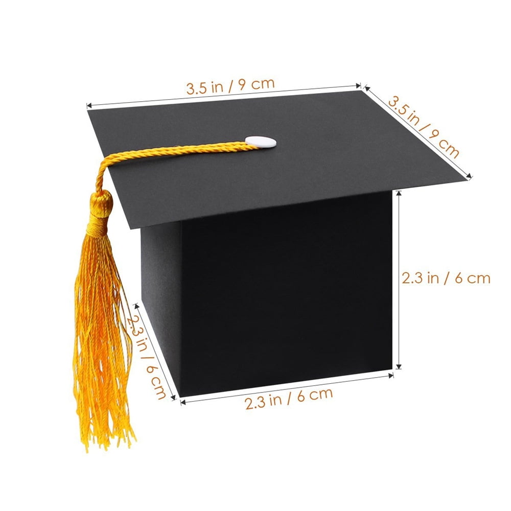 Graduation Cap Shaped Gift Toy Candy Sugar Party Chocolate Box 24Pcs New 