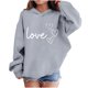 thumbnail image 1 of Sudadera con capucha y estampado de corazón de San Valentín, sudadera de manga larga para niños y niñas, chaqueta para niñas de talla mediana y grande., 1 of 7