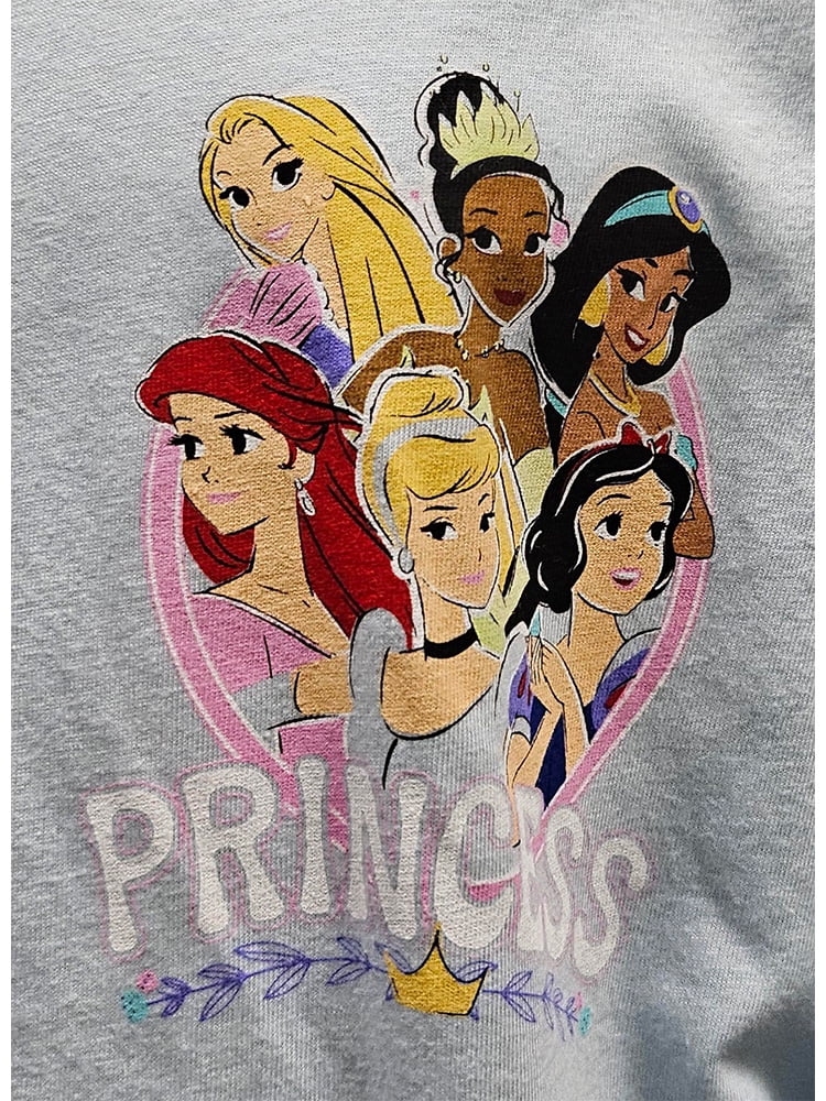 Disney Princess Girls Graphic Jersey Tee with Long Sleeves, Sizes 4-16