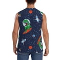 thumbnail image 4 of Daiia Dinosaur Astronaut Space Surfing Printed Men's Tank Tops,Casual Soft Sleeveless Gym Muscle Shirts Bodybuilding Tee-Medium, 4 of 8