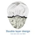 thumbnail image 4 of Shower Caps,LightColor Origami Dinosaurs Pattern Waterproof Shower Cap for Women 4 Pieces,Double Reusable Hair Cover for Shower PEVA Elastic Stretch Hem, 4 of 7