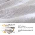thumbnail image 4 of Juego de ropa de cama, edredón king size, 100% algodón, palassio, a rayas, blanco, 4 of 8