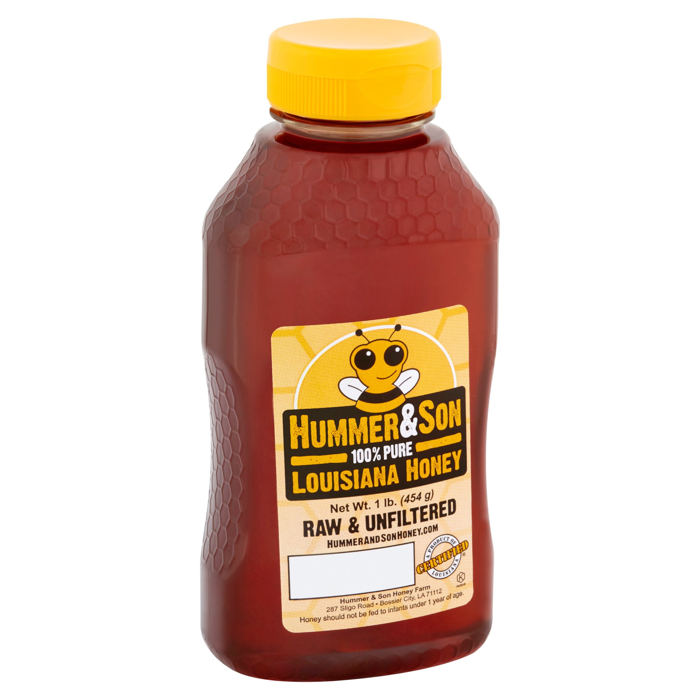 Hummer & Son 100% Pure Louisiana Honey,  Raw and Unfiltered 16 oz