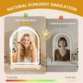 thumbnail image 3 of Swafrrt Arch Makeup Mirror with Lights, 30x38inch Vanity Mirror, Lighted Makeup Mirror, 3 Color Modes, Dimmable Light, HD 4MM Shatter Proof Mirror, 3 of 8