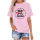 thumbnail image 1 of Mujeres de Verano de Manga Corta de Cuello Redondo Impreso Regular Sexy, Blusa Casual de Poliéster para Fiesta, Diario Y Toda la Temporada, 1 of 4