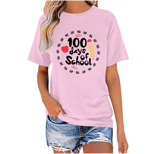 Mujeres de Verano de Manga Corta de Cuello Redondo Impreso Regular Sexy, Blusa Casual de Poliéster para Fiesta, Diario Y Toda la Temporada