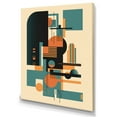 thumbnail image 2 of Designart "Blue And Orange Minimalistic Symphony IV" Minimalism Wall Art For Bathroom, 2 of 5