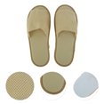 thumbnail image 3 of Unique Bargains 1 Pair Disposable Slippers Foldable Breathable Mesh Hotel Slippers Yellow, 3 of 5