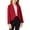 Red, variant on CPNG Girls Blazer Jacket Solid Color Lapel Office Casual Lightweight Plus Size Ruched 3/4 Sleeve Blazer Jacket Suit Open Front Long Sleeve Blazers