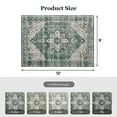 thumbnail image 5 of CHITOOMA 9'x12' Area Rugs for Living Room, Machine Washable Rugs Vintage Area Rug for Bedroom Dining Room Dorm Office with Non-Slip Backing, Stain Resistant Non-Shed Carpet, Green, 5 of 10