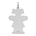 thumbnail image 3 of FB Jewels Sterling Silver Rhodium-plated Kid Charm, 3 of 3