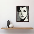 thumbnail image 2 of Monochrome Art Deco Black and White Woman Portrait Charcoal Art Print Framed Poster Wall Decor 12x16 inch, 2 of 5