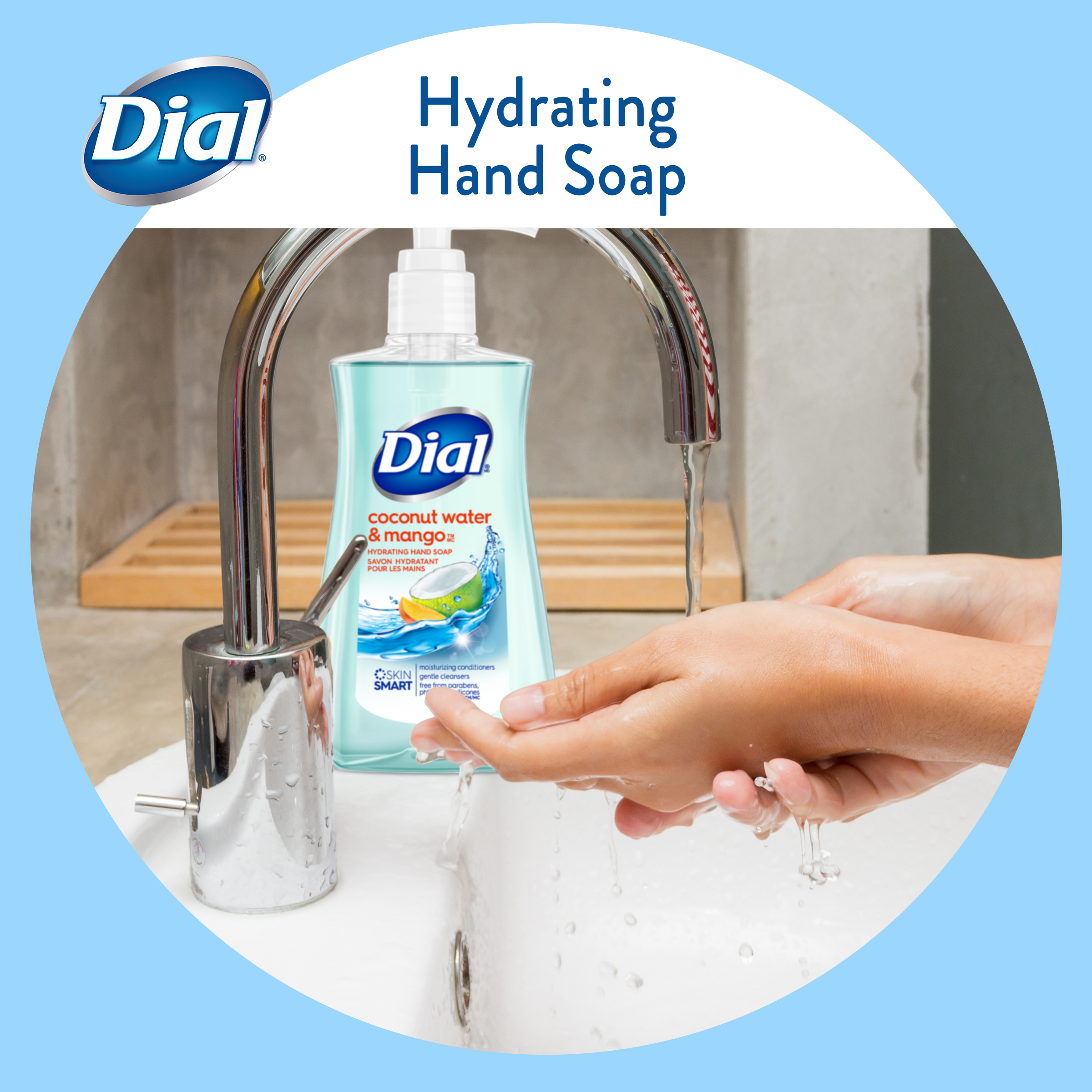 Dial Liquid Hand Soap, Coconut Water & Mango, 7.5 fl oz - image 2 of 12