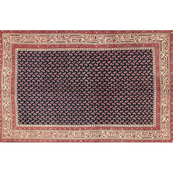 Ahgly Company Machine Washable Indoor Rectangle Traditional Vermilion Red Area Rugs, 5' x 8'