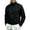 Black, variant on Solthread Mens Denim Jacket Stand Collar Long Sleeve Asymmetrical Button Front Denim Jacket Casual Outerwear