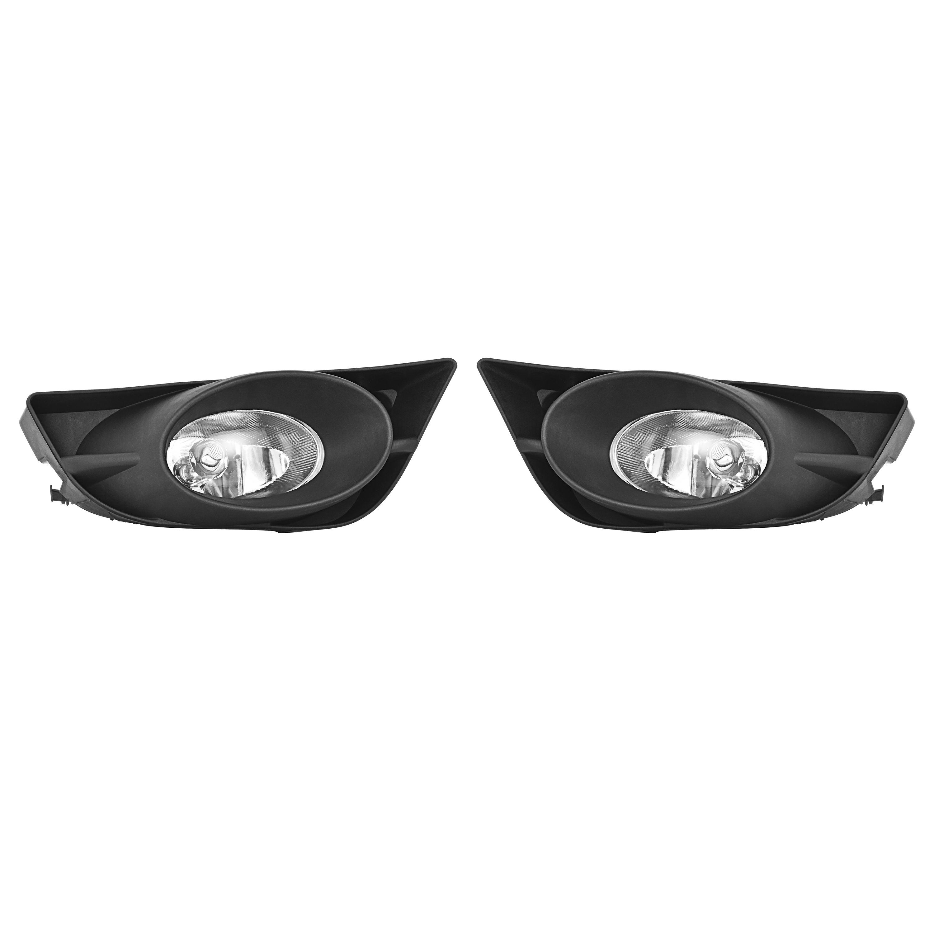 Kojem Pair Fog Lights w/Fog Light Bezel for 2009-2011 Honda Fit Fog Lamp Assembly w/Bulbs Replacement for HO2593122 HO2592122