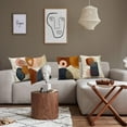 thumbnail image 5 of Burnt Orange Abstract Throw Pillow Covers Set of 4 18x18 Inch Mid Century Modern Pillow Covers with Geometric Minimalist Decor for Couch Home Decor Add Warmth and Style, 5 of 6