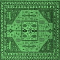 thumbnail image 1 of Ahgly Company Indoor Square Oriental Emerald Green Industrial Area Rugs, 4' Square, 1 of 4