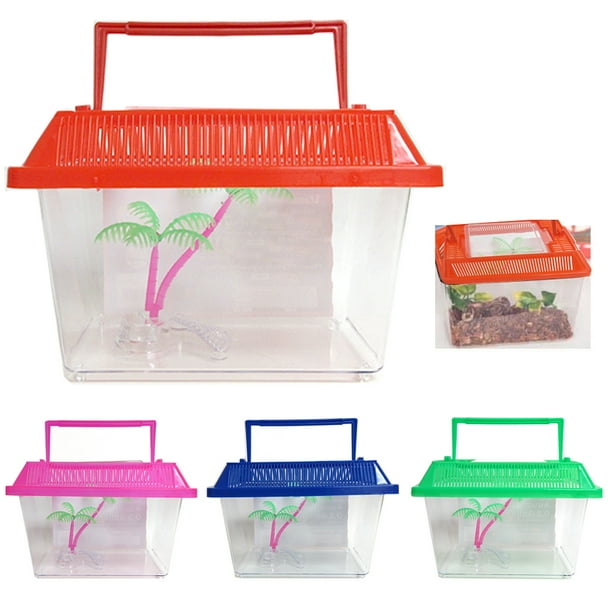 Aquarium Starter Kit Fish Tank 0.3 Gallon Carrier Reptile Turtle Frog