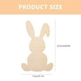 thumbnail image 2 of KALLORY 10Pcs Diy Wood Slices Unfinished Wood Pieces Bunny Shape Blank Design For Easter Celebration Home Decoration, 2 of 8