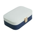 thumbnail image 3 of Mornei Jewelry Box with Mirror Case Holder Showcase Storage Case Jewelry White Blue, 3 of 9