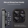 thumbnail image 5 of ENTRONIX Metallic Camera Lens Cover for iPhone 16 Pro Max, HD Tempered Glass Lens Guard, Orange, 5 of 6