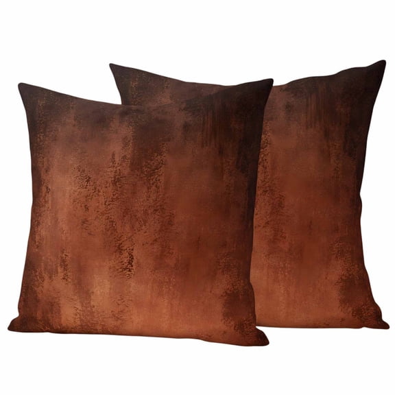 Burnt Orange Ombre Outdoor Waterproof Pillow Covers, Modern Abstract Art Oil Paint Gradient Decorative Square Throw Pillowcase Sofa Cushion Sham for Patio/Couch/Chair, 16"x16" 2 Pack