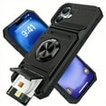 thumbnail image 3 of Heavy Duty Shockproof 16 Pro Max 15 Pro Max 14 Pro Max Hard Phone Case with Metal Holder and Card Slot, 3 of 9