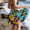 thumbnail image 6 of Gamivast Sarong Cover up for Women Tropical Print Wrap Skirt Swimsuit Cover up Skirt Flowy Beachwear Vacation Resort Wear Cruise Poolside Beach to Boardwalk, 6 of 6