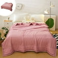 thumbnail image 2 of Cooler Fiber Ice Blanket, Lightweight Down Alternative King Blanket for All Season, Machine Washable,78.74x59.1in(Pink), 2 of 6