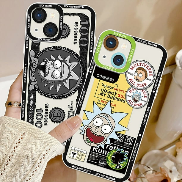 Funny Anime Rick Morty For iPhone 15 14 13 12 11 Mini XS XR X Pro