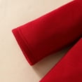 thumbnail image 4 of Zwiiyzr Toddler Girls Winter Long Sleeve Warm Pea Coat Jacket Solid Color Bow Tie for Babys Clothes Girl Dress Hat Suit Long Outerwear Red, 4 of 7