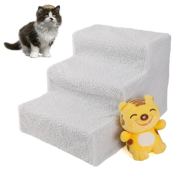 Ktaxon Plastic 3 Steps Pet Stairs Cat step Ladder Dog Climb Ramp Beige