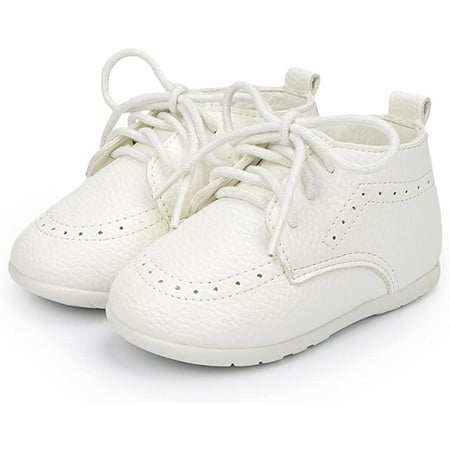 Infant Baby Boys Girls Classic PU Leather Wedding Loafers Brogue Toddler Oxford Dress Shoes First Steps Walking Flat Lazy Crib Shoe